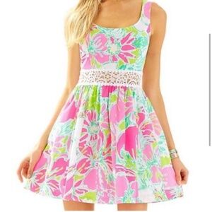 Lilly Pulitzer Rosemarie Dress Flamingo Pink B2